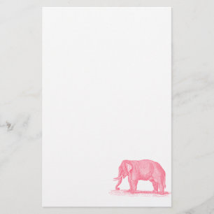 Papeterie Illustration vintage d'éléphants de 1800s