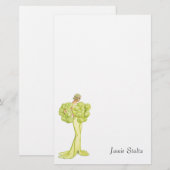 Papeterie Illustration vintage grand Gatsby de mode (Devant / Derrière)