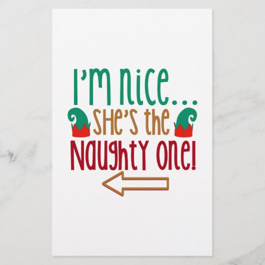 Papeterie Im Nice Shes Naughty Elf Casquette (Devant)