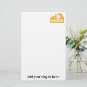 Papeterie Image de tranche de tarte Apple : Ajouter du texte (Debout devant)