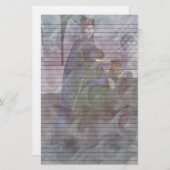 Papeterie Imaginaire elfe avec lignes facultatives (Devant / Derrière)