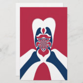 Papeterie Impression Abstraite E.T. (Devant / Derrière)