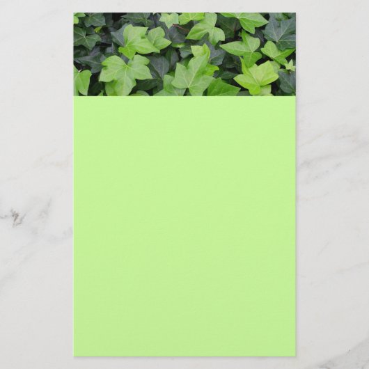 Papeterie Impression botanique verte Ivy (Devant)