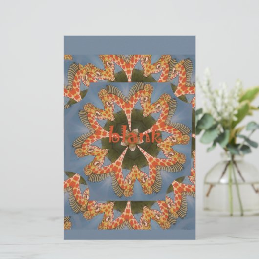 Papeterie Impression d'art Abstrait Giraffe (Debout devant)