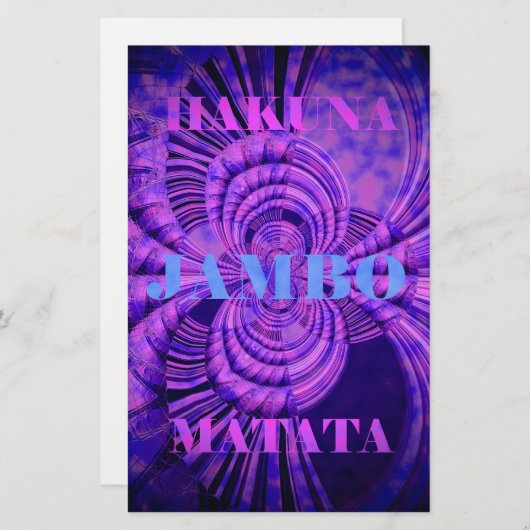 Papeterie Impression d'art Cosmic Hakuna (Devant / Derrière)