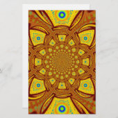 Papeterie Impression d'art Kaleidoscope d'or (Devant / Derrière)