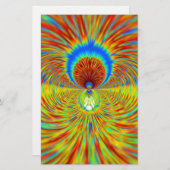 Papeterie Impression de Kaleidoscope coloré (Devant / Derrière)