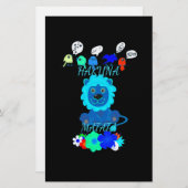 Papeterie Imprimer Hakuna Matata Lion (Devant / Derrière)