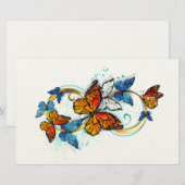 Papeterie Infinité de papillons monarques (Devant / Derrière)