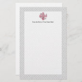 Papeterie Infirmier autorisé, remous roses de croix (Devant / Derrière)