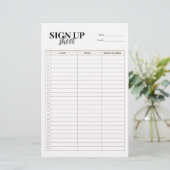 Papeterie Inscrivez-vous au modèle du formulaire (Debout devant)