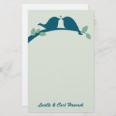 Papeterie Inséparables de marine (Devant / Derrière)