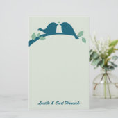 Papeterie Inséparables de marine (Debout devant)