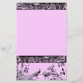 Papeterie INSÉPARABLES mariages noir et rose (Devant)