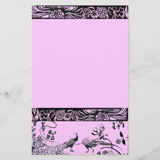 Papeterie INSÉPARABLES mariages noir et rose (Devant)