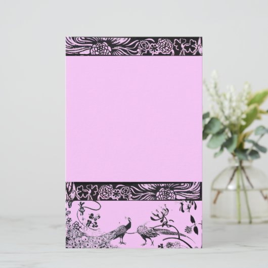 Papeterie INSÉPARABLES mariages noir et rose (Debout devant)