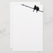 Papeterie Inséparables sur fil / Silhouette en B&W (Devant / Derrière)