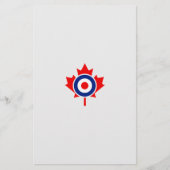 Papeterie Insigne de morue de la feuille d'érable canadienne (Devant)