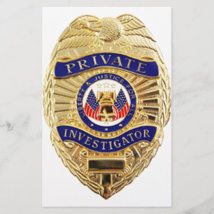 Papeterie Insigne d'investigateur privé