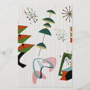 Papeterie Inspiré de l'ère Eames rétro atomique