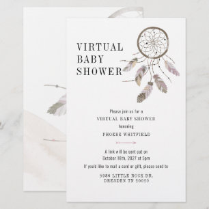 Papeterie Invitation au Baby shower de données de recherche