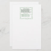 Papeterie Invitation de chauffage de poème de Chambre (Devant / Derrière)