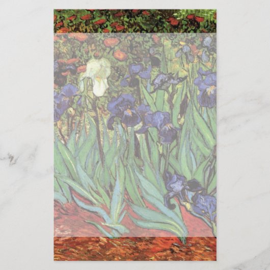 Papeterie Irises de Vincent van Gogh, Jardin Vintage (Devant)