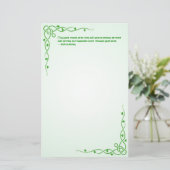 Papeterie Irish Blessing St Patrick's Green Celtic Braids #4 (Debout devant)