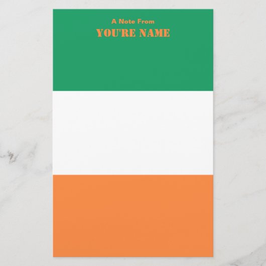 Papeterie Irlande National Flag, standard irlandais, bannièr (Devant)