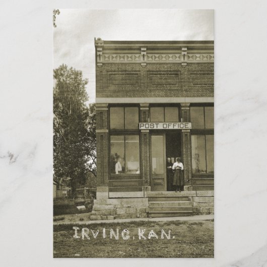PAPETERIE IRVING KANSAS POST OFFICE PHOTO MARSHALL COUNT KS (Devant)