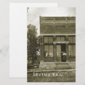 PAPETERIE IRVING KANSAS POST OFFICE PHOTO MARSHALL COUNT KS (Devant / Derrière)