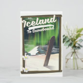 Papeterie Islande pour faire du snowboard (Debout devant)
