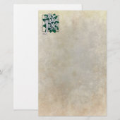 Papeterie J pour le monogramme de fleur de jasmin (Devant / Derrière)