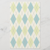 Papeterie Jacquard bleu et vert (Devant)