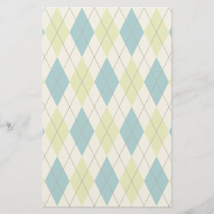 Papeterie Jacquard bleu et vert