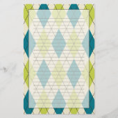 Papeterie Jacquard bleu et vert (Devant)