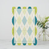 Papeterie Jacquard bleu et vert (Debout devant)
