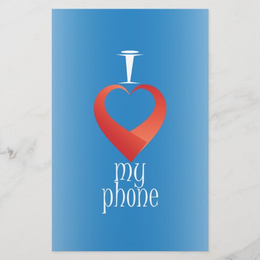 Papeterie J'adore mon téléphone (Devant)