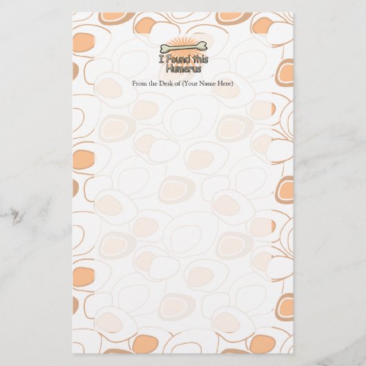 Papeterie J'Ai Trouvé L'Os Humérus, Amusant (Devant)