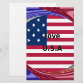 Papeterie J'aime l'art en spirale U.S.A. : Impression d'art (Devant / Derrière)