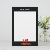 Papeterie J'aime le papier fait sur commande noir et blanc (Debout devant)