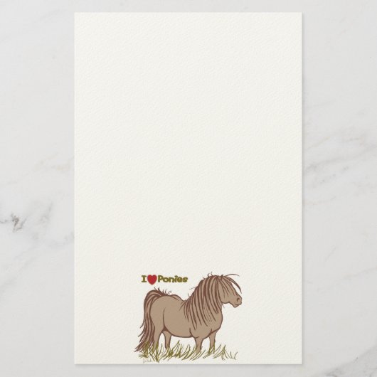 Papeterie J'aime les poneys (Devant)