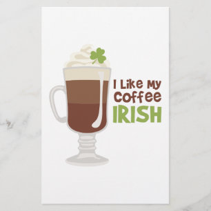 Papeterie J'aime mon café irlandais