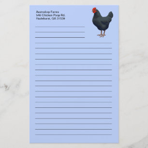 Papeterie J'aime mon poulet australorp
