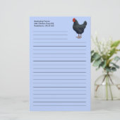 Papeterie J'aime mon poulet australorp (Debout devant)