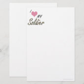 Papeterie J'aime mon soldat (Devant / Derrière)