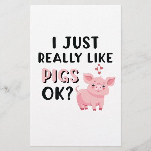 Papeterie J'Aime Vraiment Les Cochons D'Accord ? (Devant)