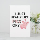 Papeterie J'Aime Vraiment Les Cochons D'Accord ? (Debout devant)
