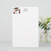 Papeterie Jambes Art déco femmes Greyhound Whippet Chien R (Debout devant)