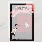 Papeterie japonaise de grue (Devant / Derrière)